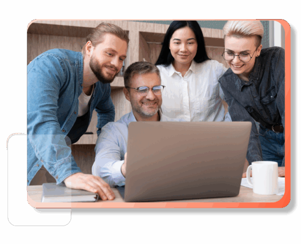 Centizen Team working on a laptop